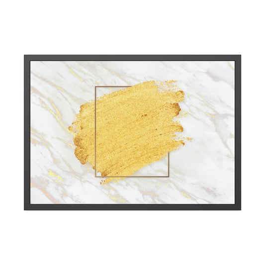 Golden Reflections: Captivating Print on Canvas of Abstract Gold Wall Art