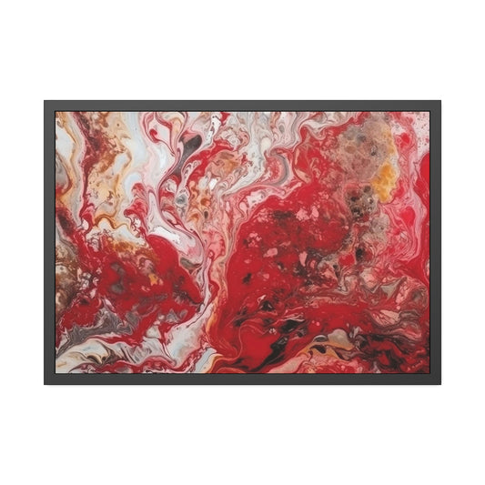 Passionate Red: A Stunning Print on Canvas for Your Modern Home