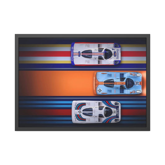 Speed Demons: A Canvas & Poster Print of a Porsche on the Racetrack