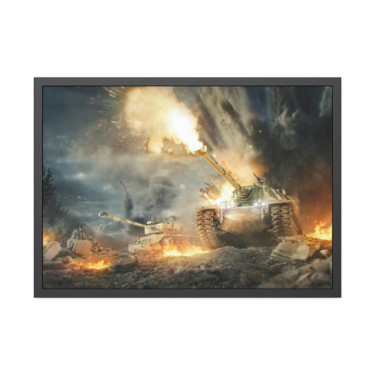Armored Legends in Motion: Striking World of Tanks Сanvas Wall Art