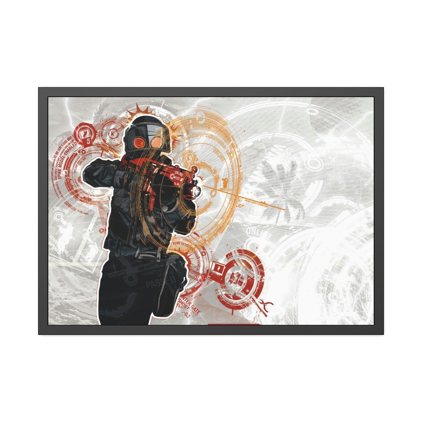 Virtual Warfare: Thrilling Counter Strike Scene in Framed Canvas & Poster