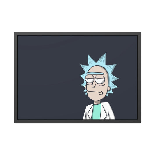 Rick's Multiverse Adventures: Framed Canvas Wall Art Depicting the Iconic Rick from Rick and Morty