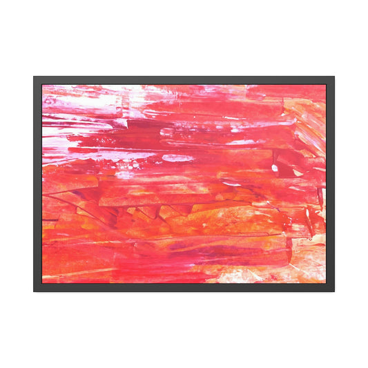 Red Inspiration: A Mesmerizing Print on Natural Canvas for Your Wall Decor