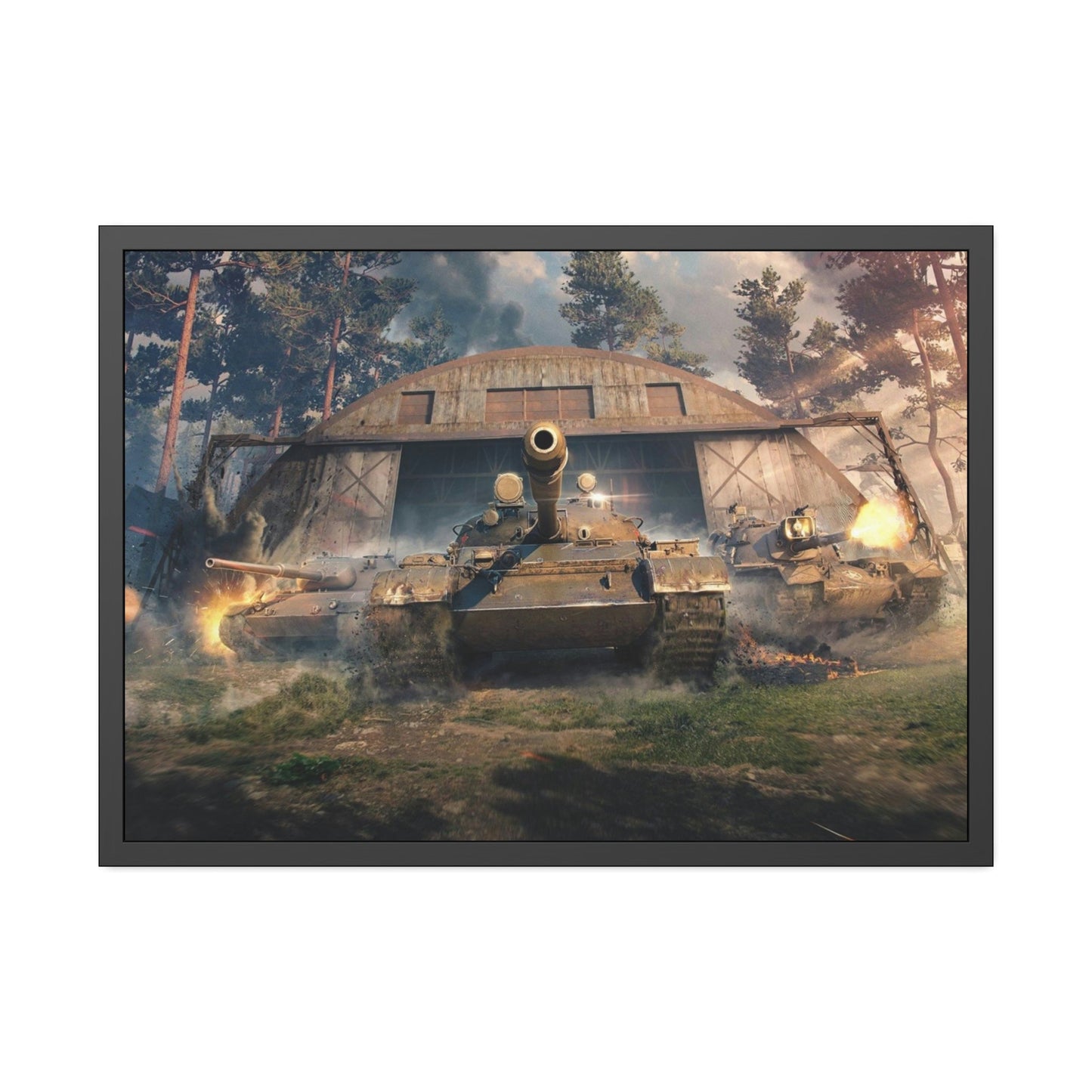 Steel Titans Clash: World of Tanks Сanvas Wall Art for Your Space