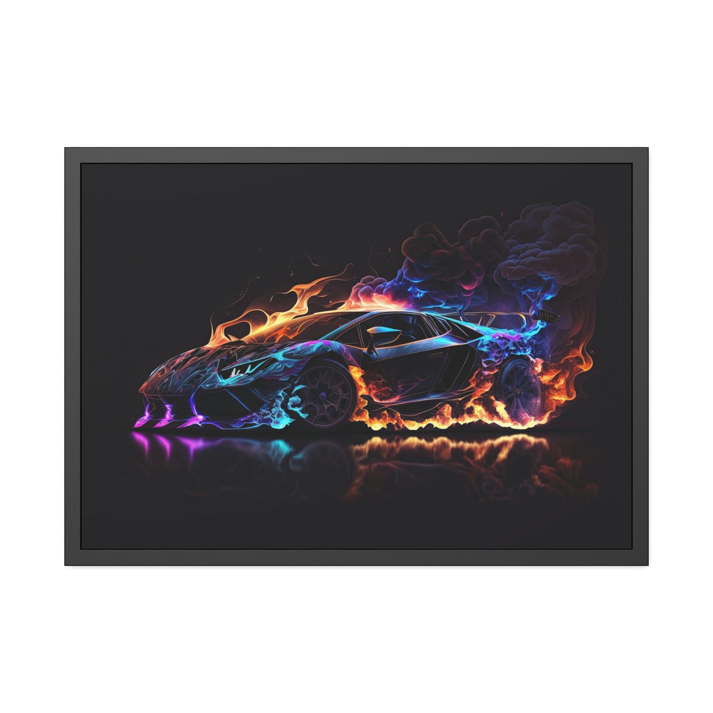 Roaring Beauty: Lamborghini on Natural Canvas & Poster for Wall Art Enthusiasts