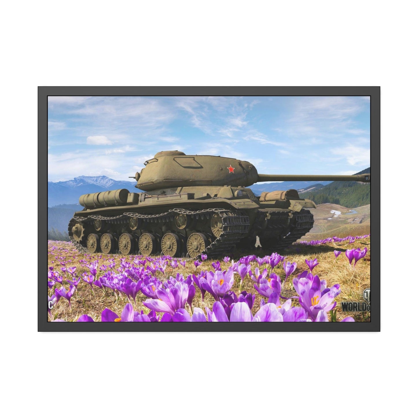 Strategic Brilliance: Framed Canvas Showcasing World of Tanks Tactics