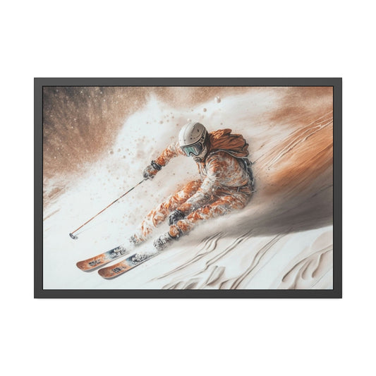 The Thrill of the Slopes: A Skiing Adventure on Canvas