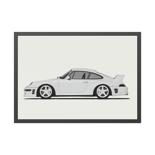 Porsche Paradise: Stunning Wall Art Featuring a Luxurious Porsche Scene on Natural Canvas