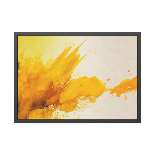 Abstract Sunshine: Bold and Cheerful Framed Poster and Canvas Print Art Featuring a Yellow Abstract Design