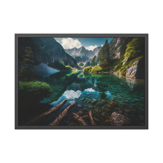 Serene Waterscapes: Lakes and Rivers on Natural Canvas and Framed Poster