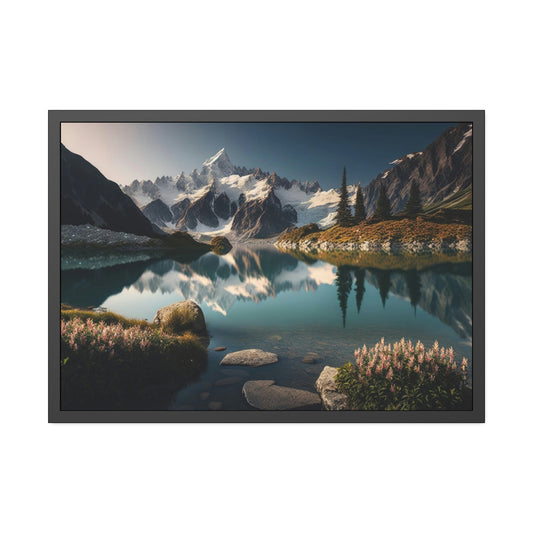 Nature's Masterpiece: Framed Canvas and Poster Print of Lakes and Rivers