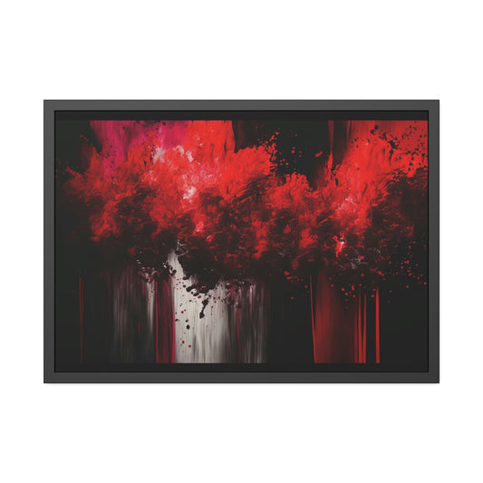 Crimson Chaos: Red Abstract Art