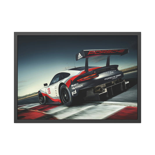 Porsche in Motion: A Framed Canvas & Poster Art Piece That Depicts the Speed and Grace of Porsche