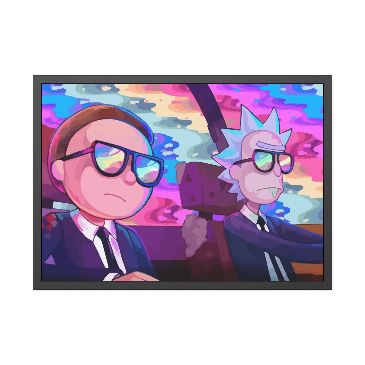 Sci-Fi Adventures: Framed Canvas Wall Art Featuring Rick and Morty Cartoon Characters