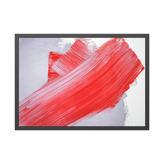 Red Abstract Delight: Natural Canvas and Framed Poster for Your Wall Art