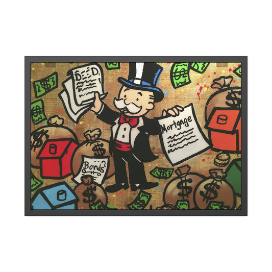 Pop Culture Maestro: Alec Monopoly on Natural Canvas and Framed Poster
