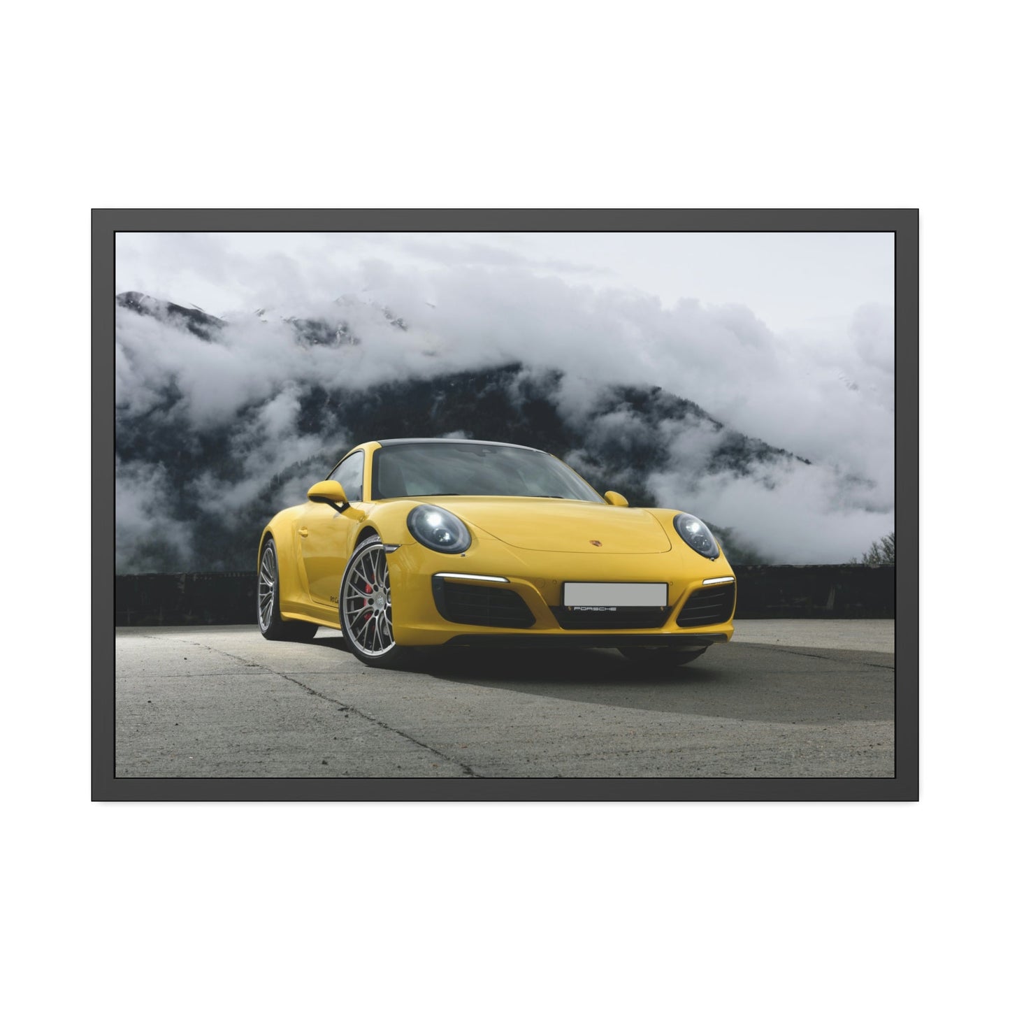 Porsche in the Mountains: A Scenic Canvas & Poster Print for Adventurers