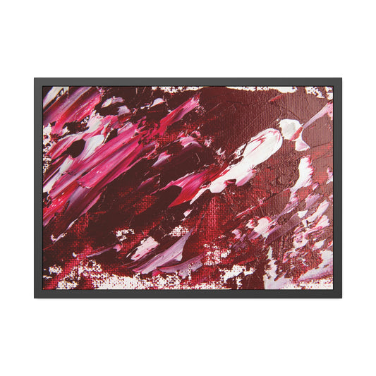Red Fireworks: A Vibrant Print on Natural Canvas to Brighten Your Room