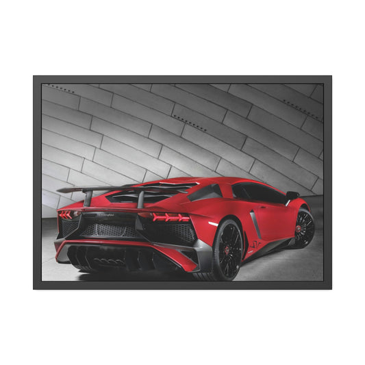 Luxury on Wheels: Framed Canvas of Lamborghini for Art Lovers