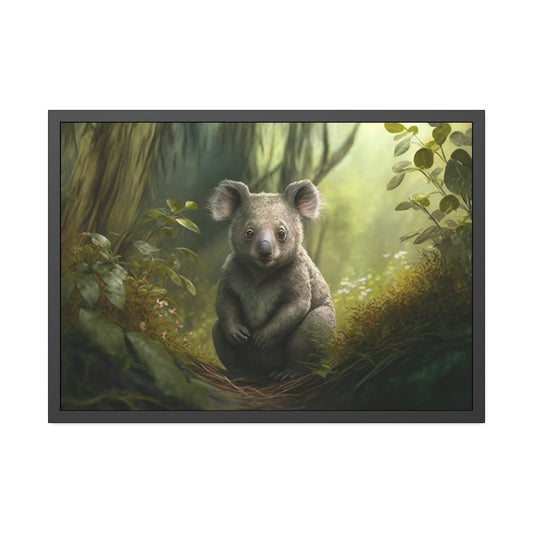 Among the Eucalyptus Trees: A Koala Painting on Canvas