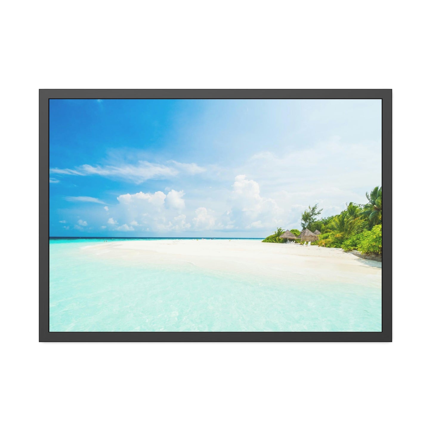 Sun-Kissed Shores: Wall Art of a Vibrant Island Beach on Canvas & Poster