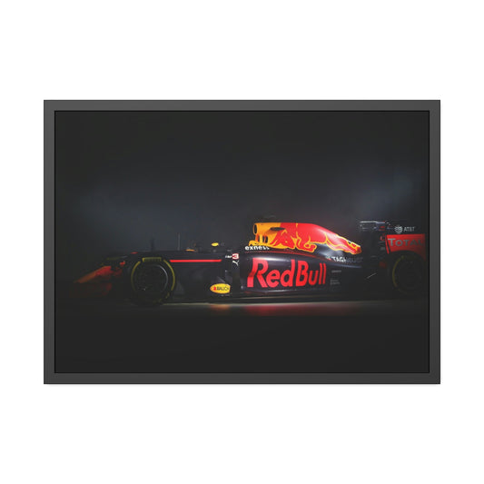 The Art of Winning: Bold F1 Car Print on Framed Canvas & Poster