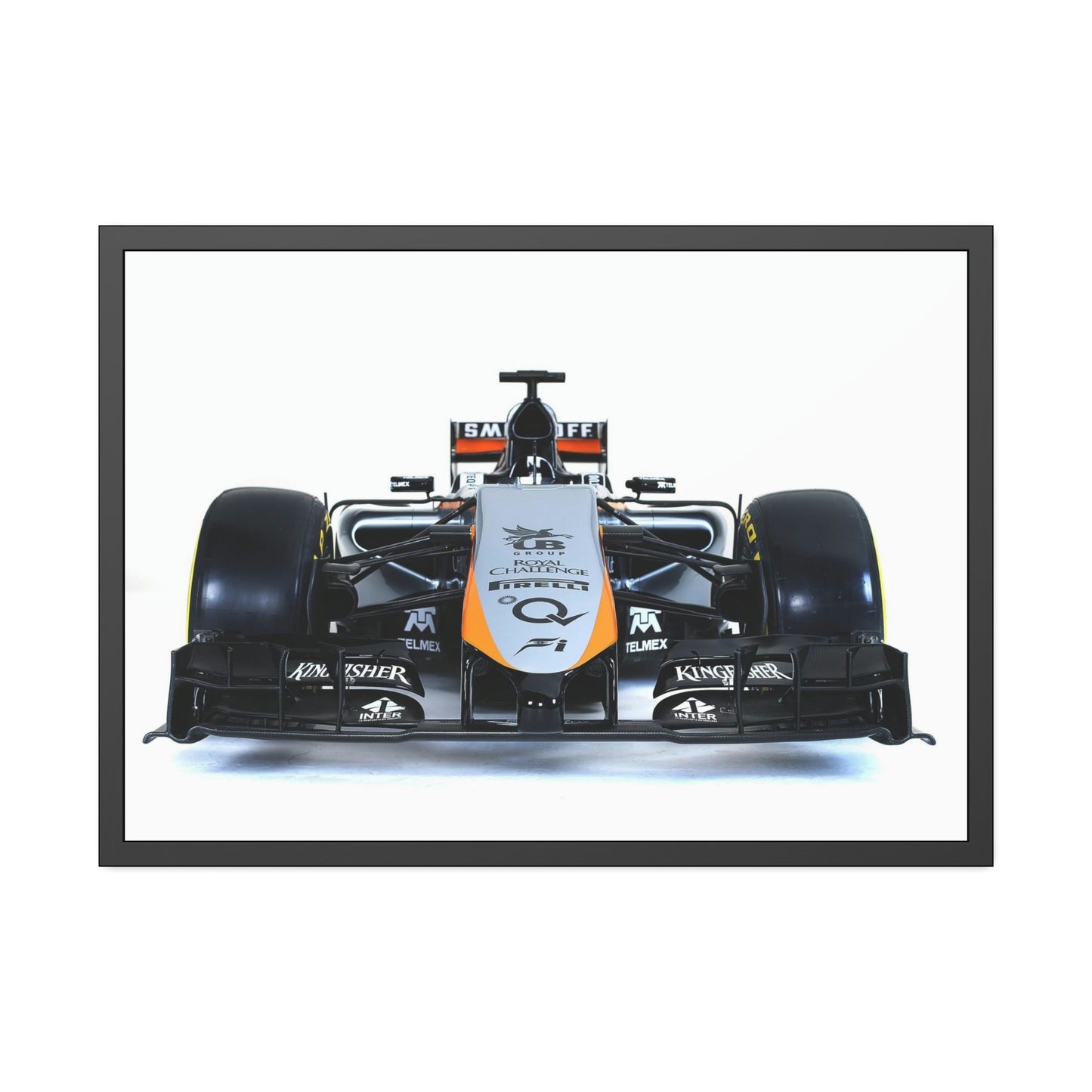 The Need for Speed: Framed Canvas Print of F1 Cars