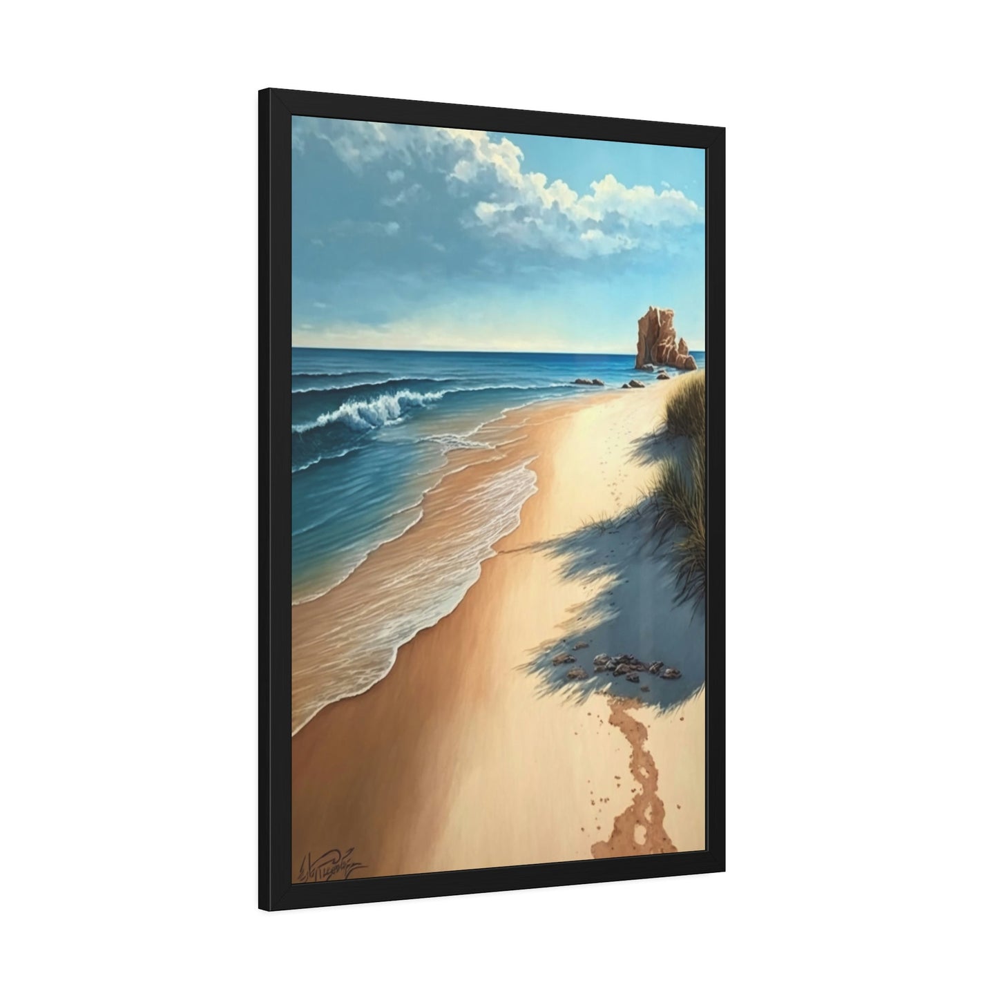 Beach Bliss: Wall Art of an Island Beach on Canvas & Poster