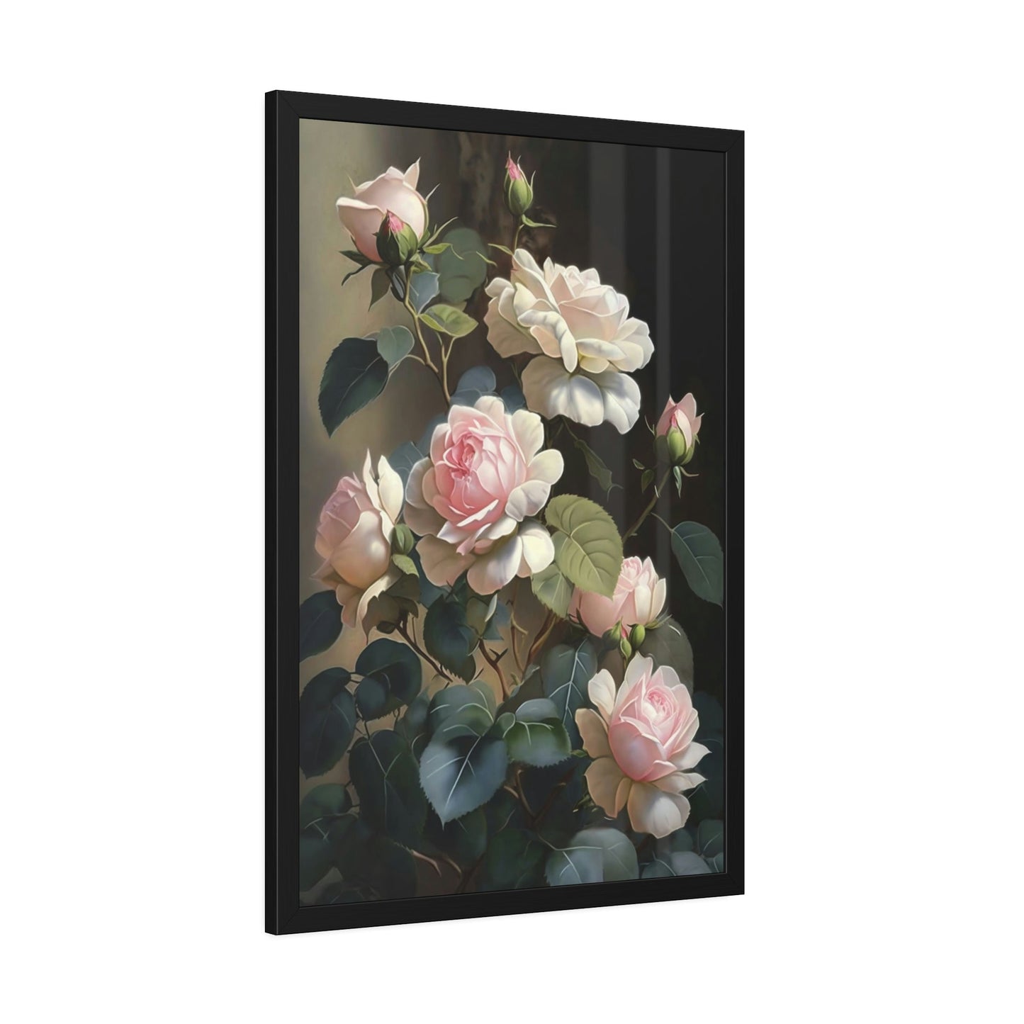 Rose Serenade: A Romantic Painting on Canvas