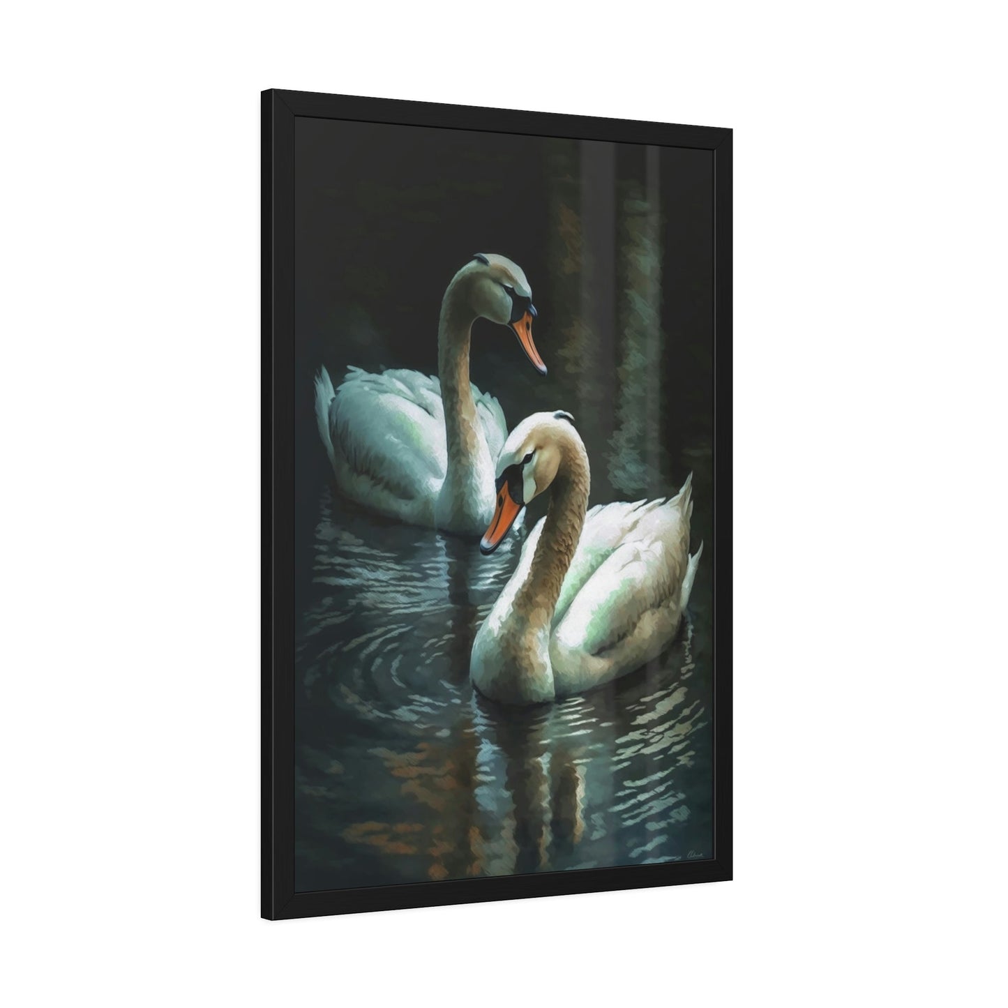 Swan Lake: A Dreamy Painting on Canvas