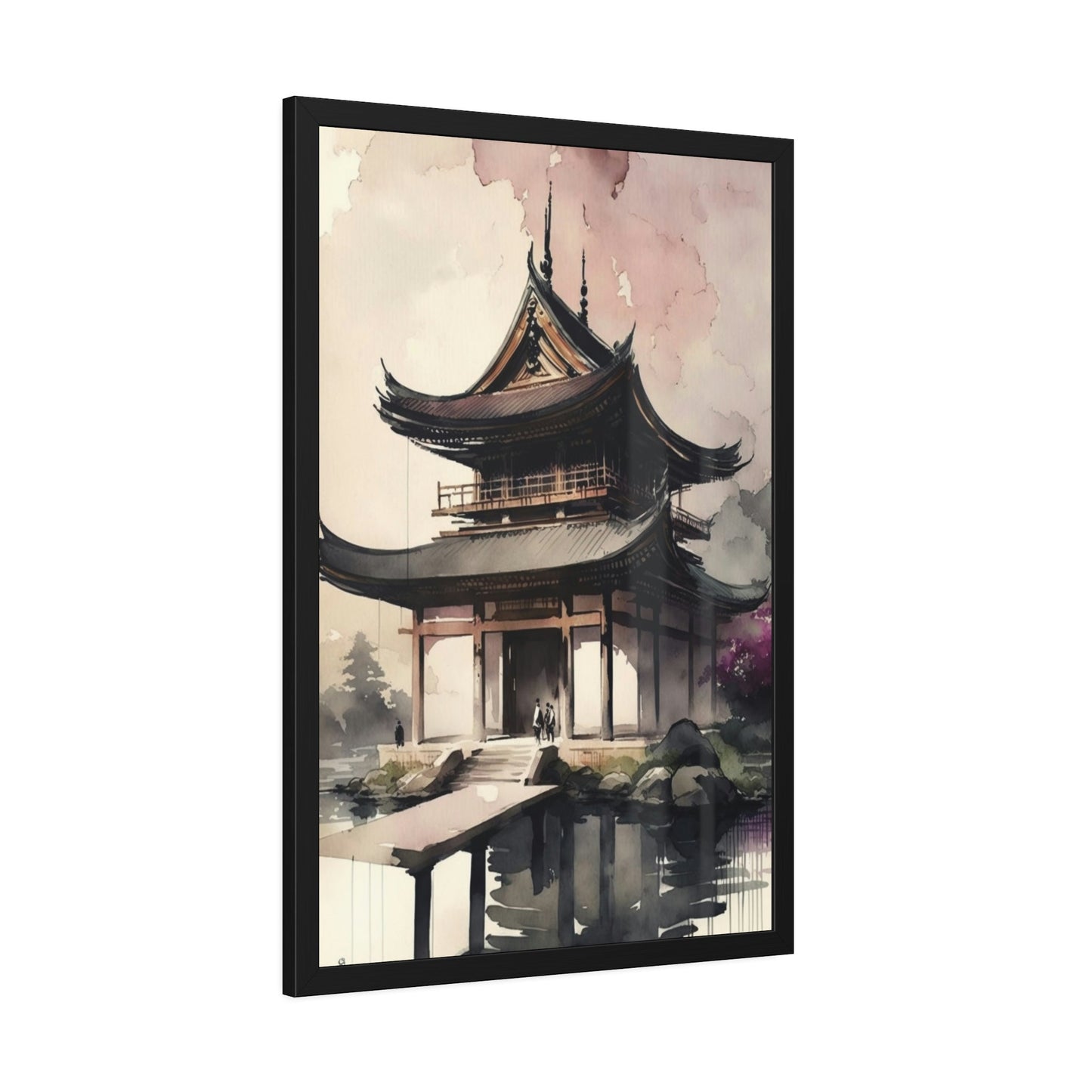 The Spirit of Asia: Abstract Art on Natural Canvas & Poster