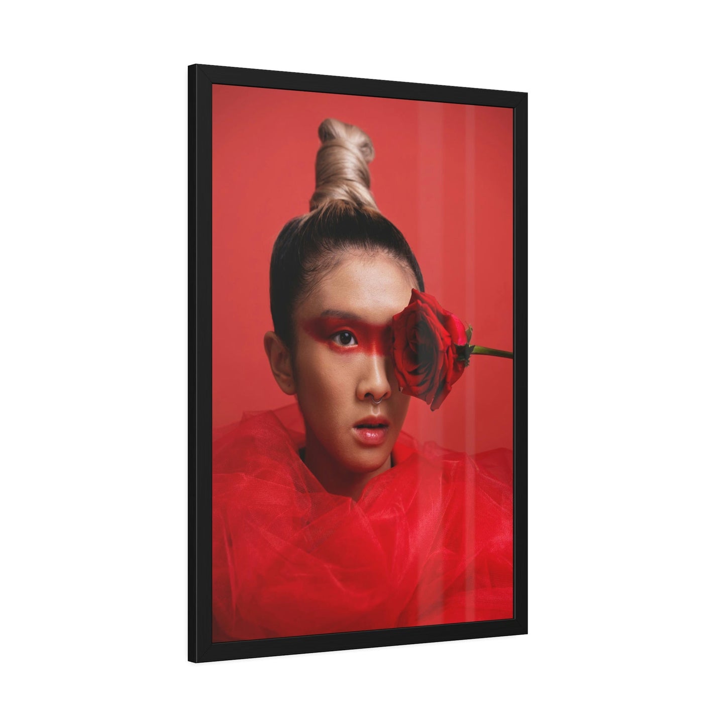 Chic and Stylish: A Framed Canvas of High Fashion and Beauty