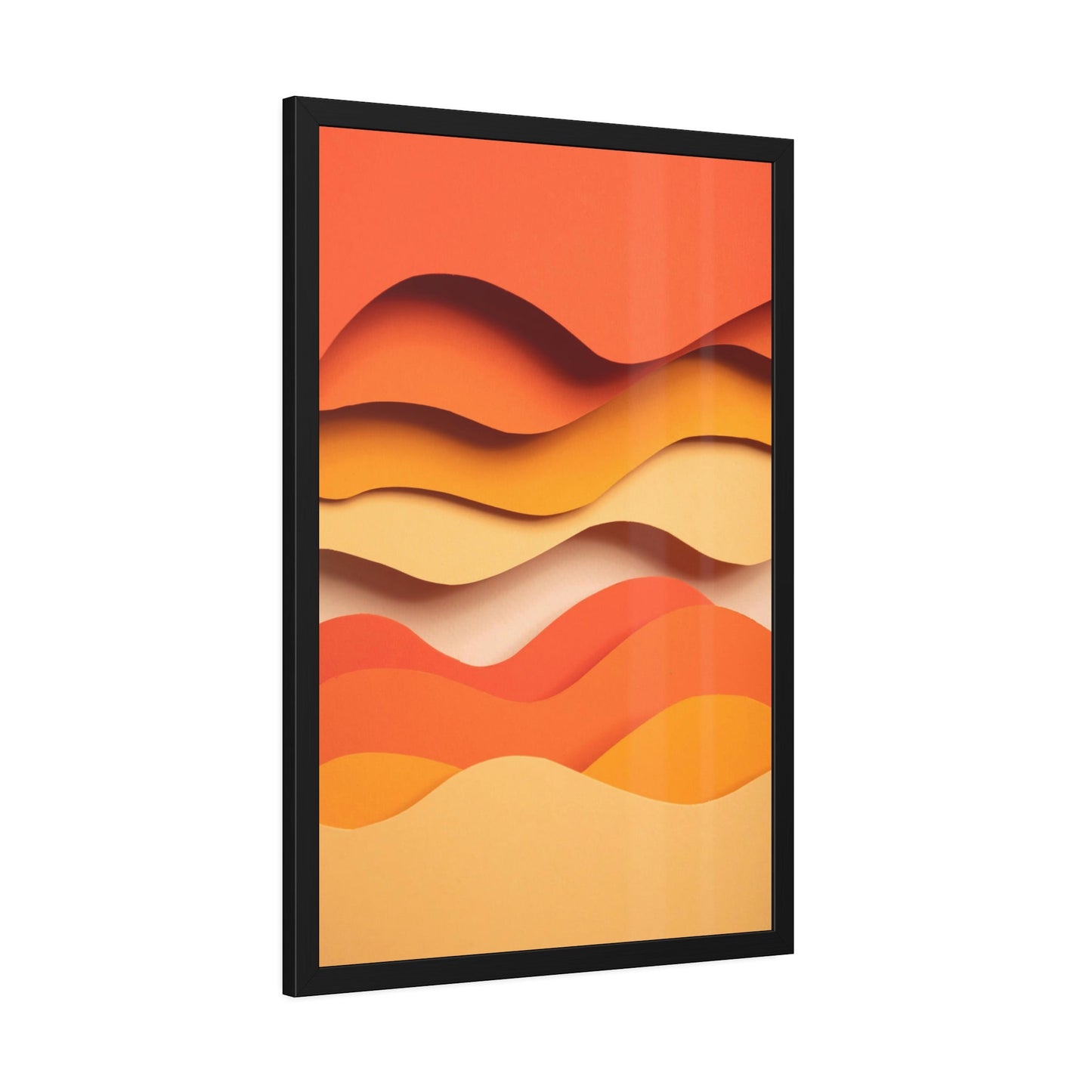 Radiant Rays: Colorful Orange Canvas for Your Living Space