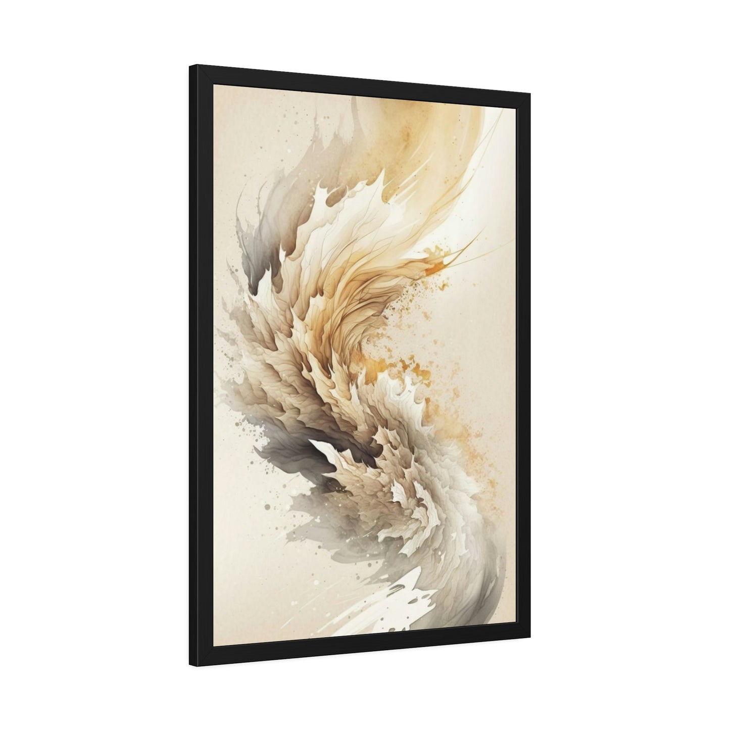 Neutral Beauty: Framed Canvas Print Featuring a Beige Color Palette