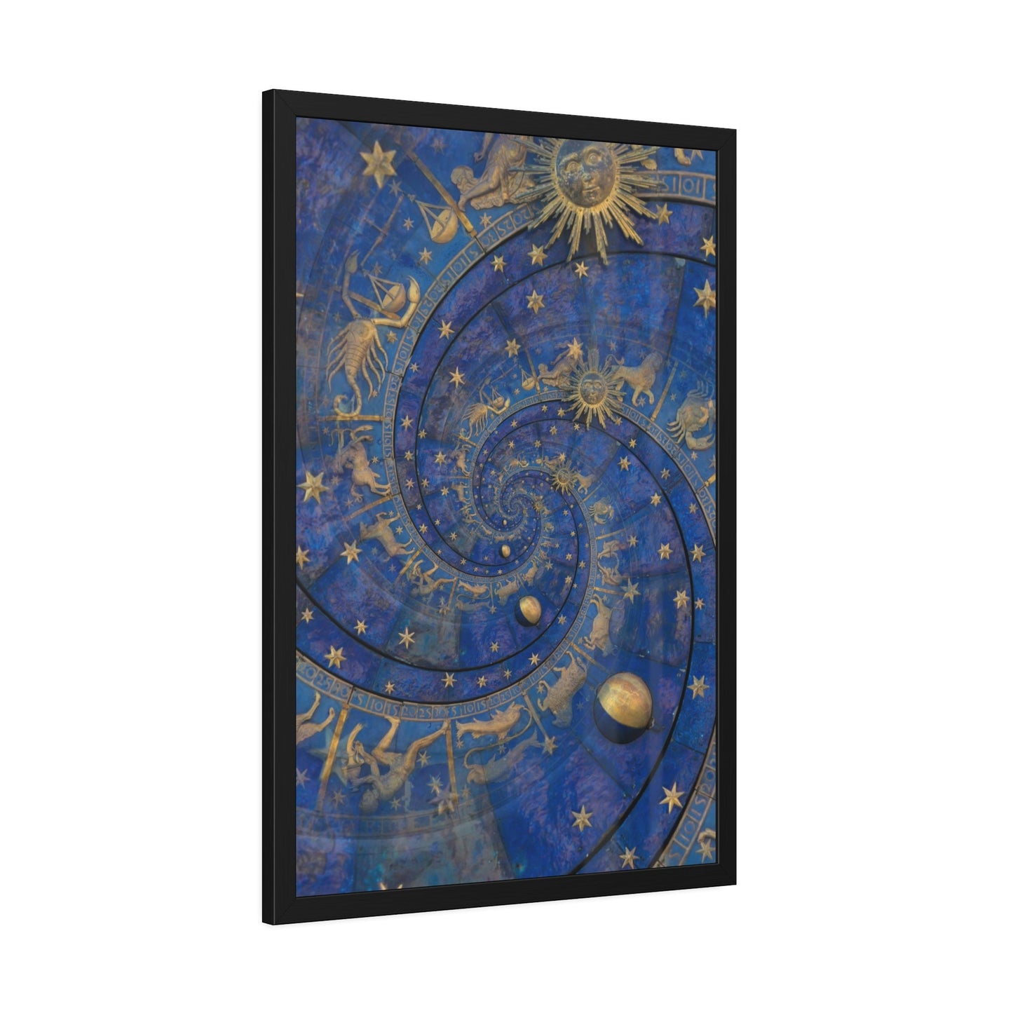 Zodiac Symbols in the Sky: Abstract Framed Poster Art for Home