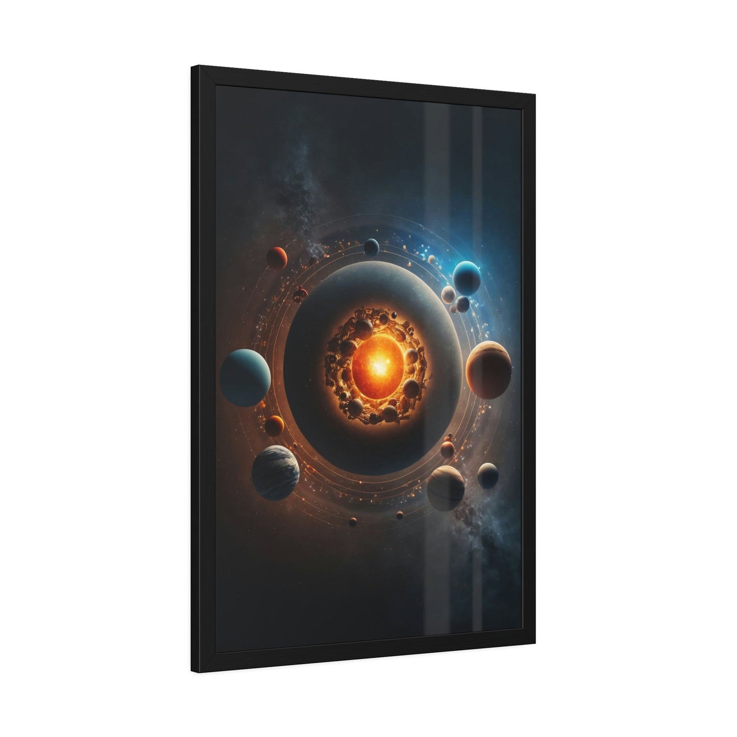 Planetary Alignment: Print on Canvas of Planets in Perfect Formation on a Framed Canvas