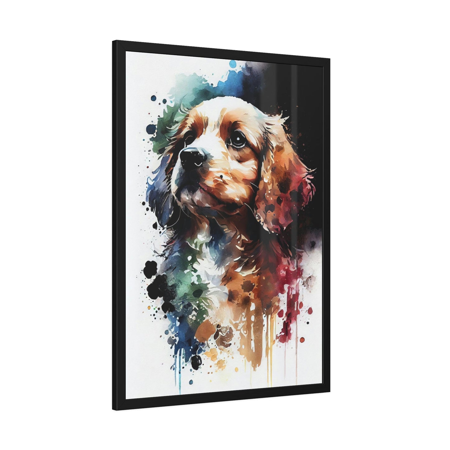 Framed Furry Friend: Print on Canvas of an Adorable Pup