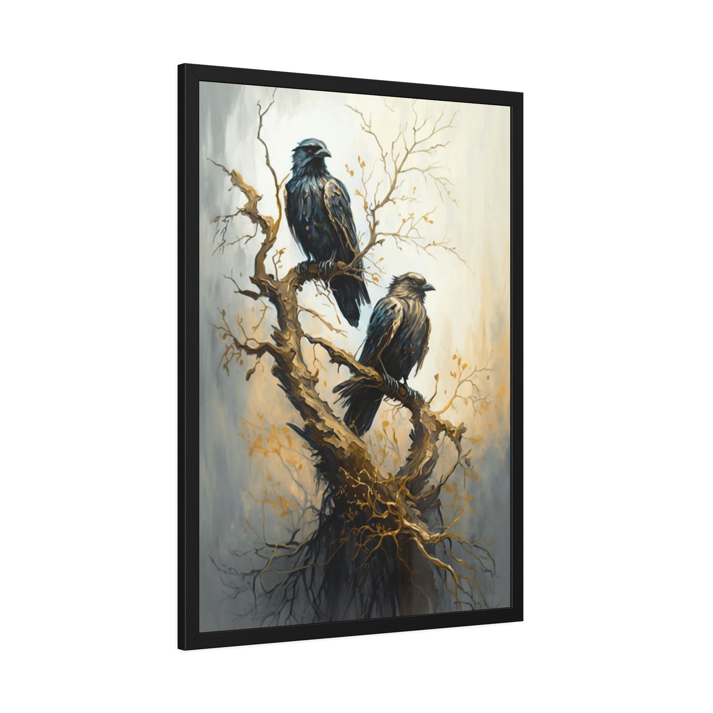 A Gathering of Ravens: A Mystical Forest Scene