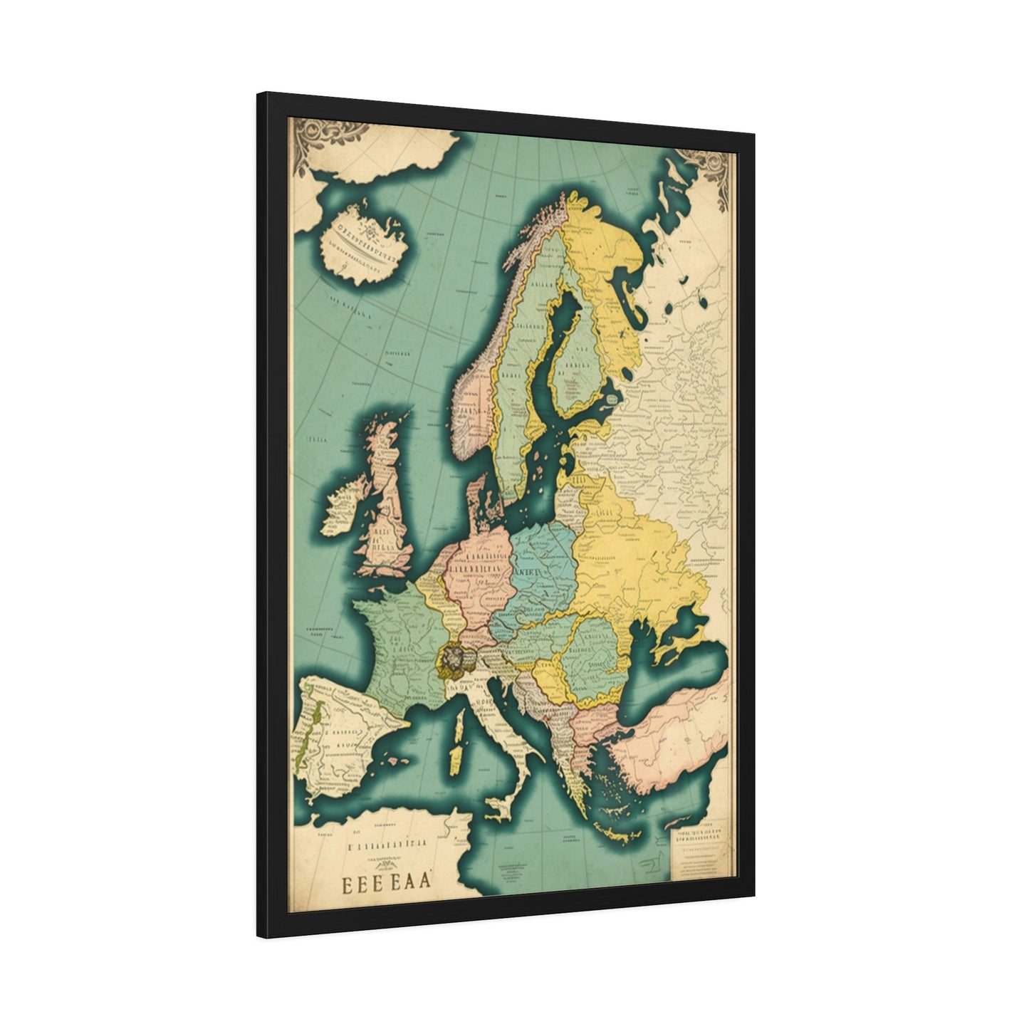 Vintage Visions: A Painting of Vintage Maps as a Window to the Past