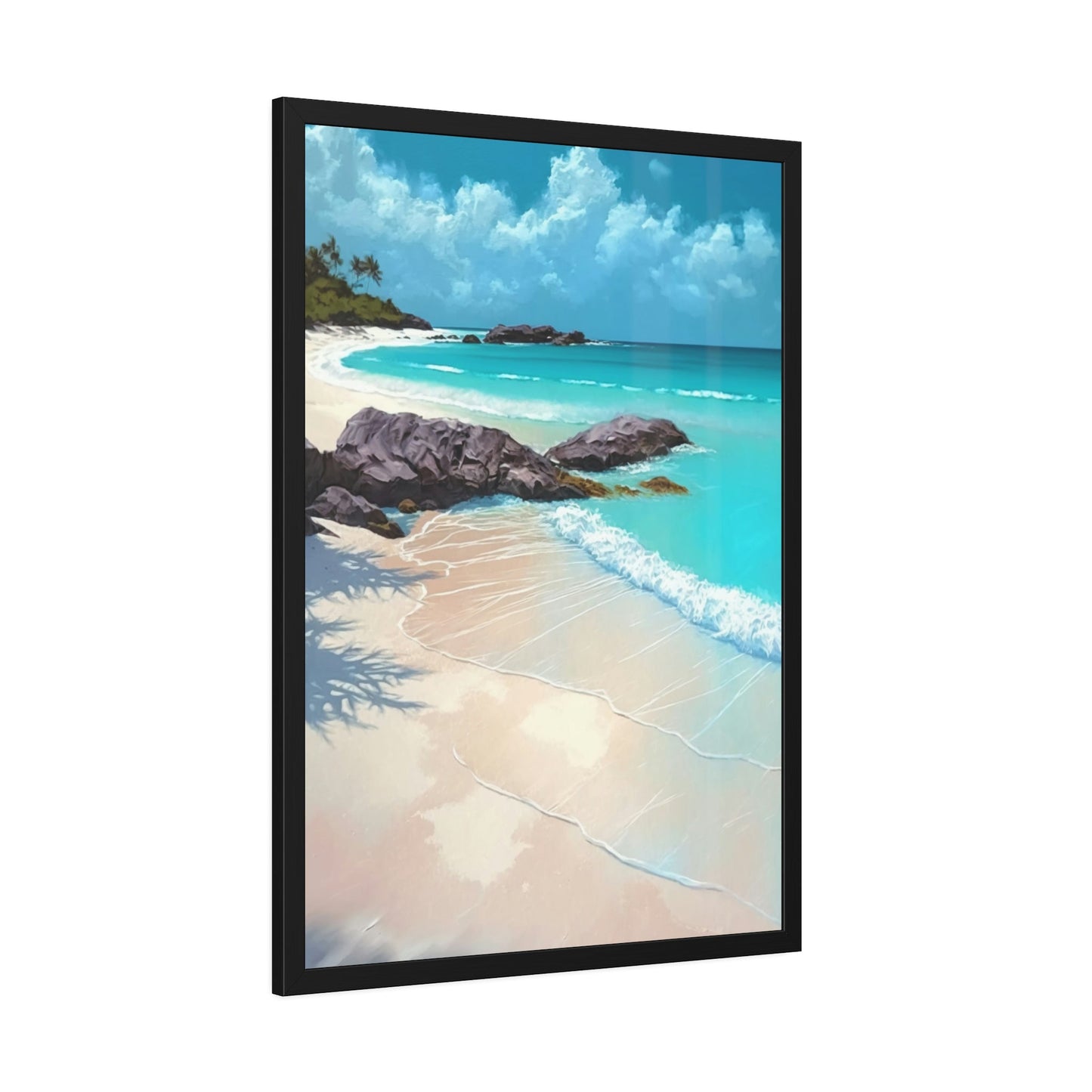 Blue Waters: Framed Canvas and Wall Art of Caribbean Beach Scenery