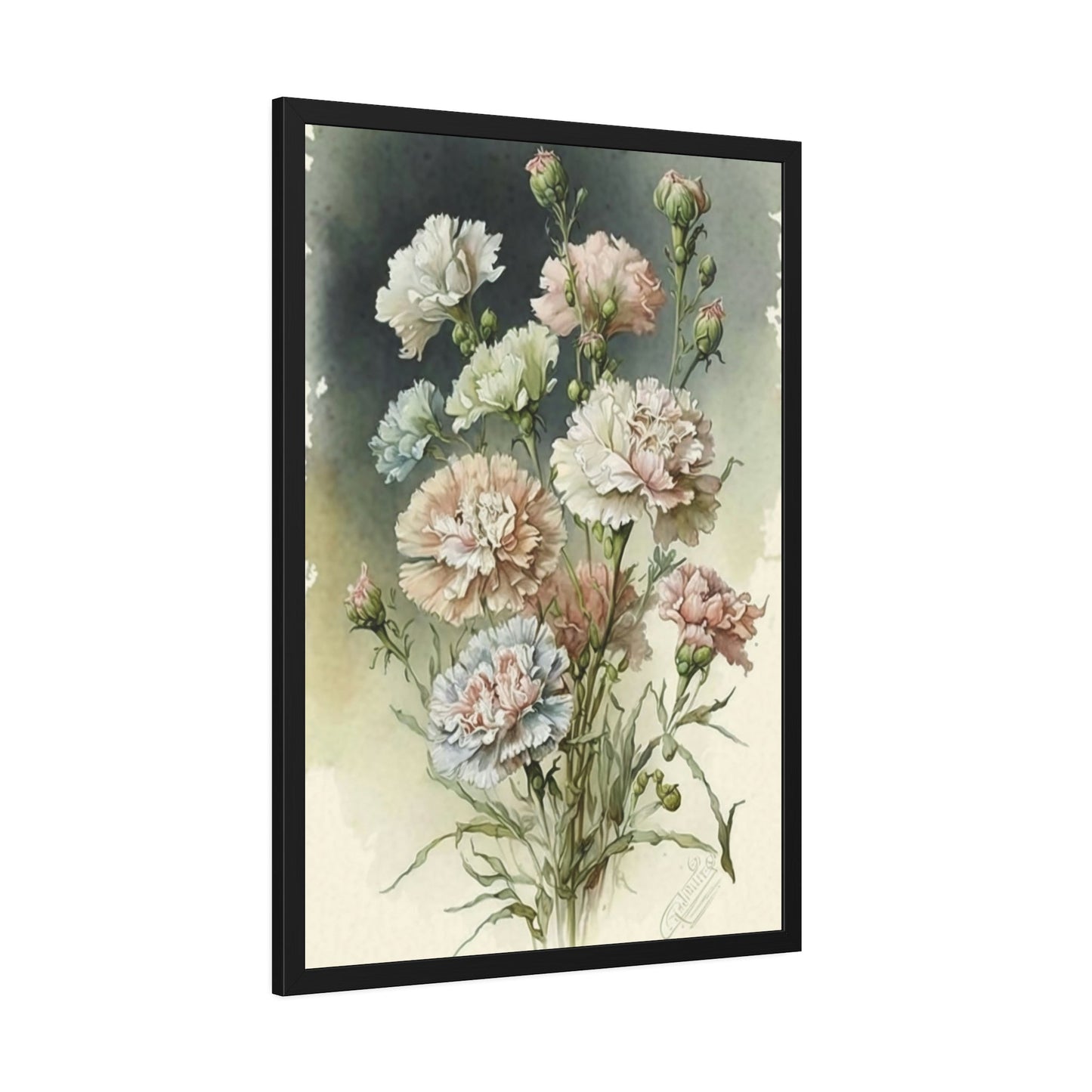 Floral Delight: Natural Canvas and Art Prints of Carnations for Home Decor