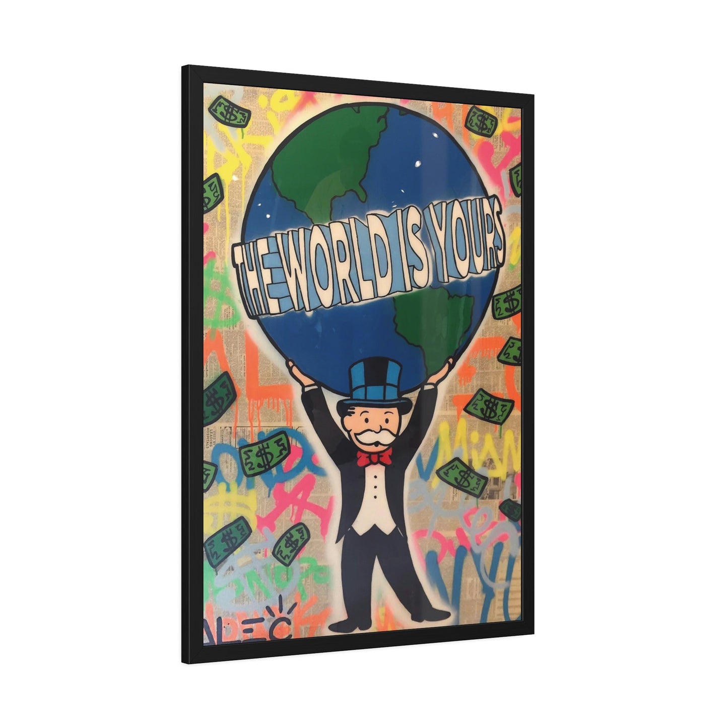 Street Art Royalty: Alec Monopoly on Canvas and Framed Poster