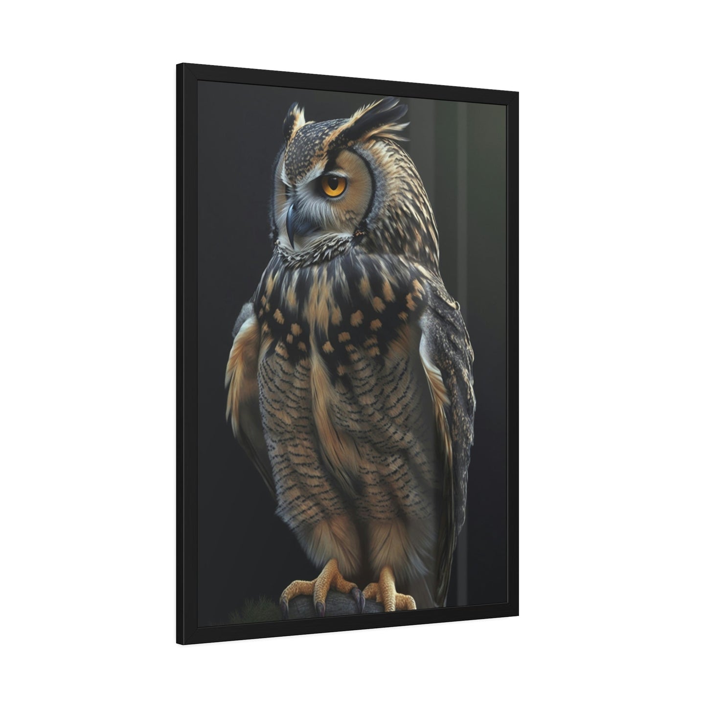 Majestic Hunter: An Artistic Depiction of an Owl on Canvas
