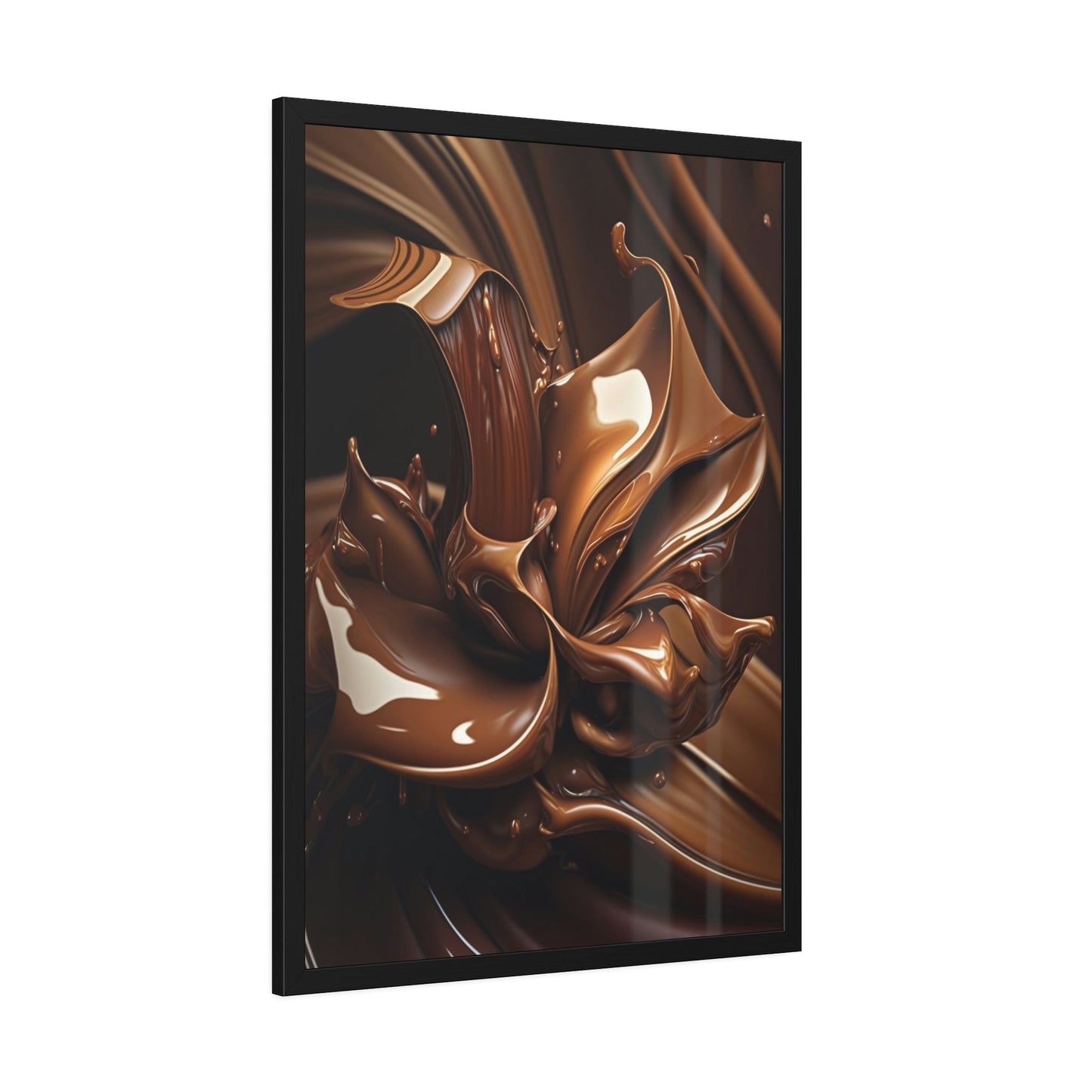 Bold and Beautiful: A Brown and Black Abstract Art Print on Canvas