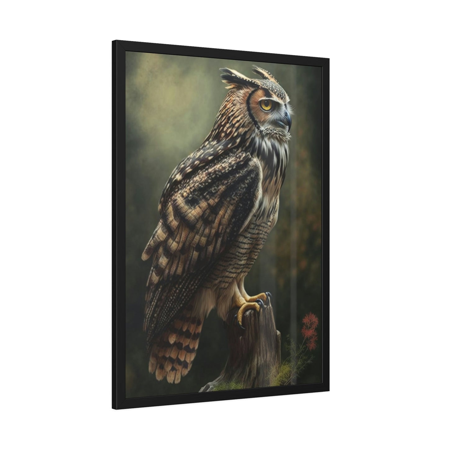 Eyes of the Forest: A Painting of an Owl in its Habitat