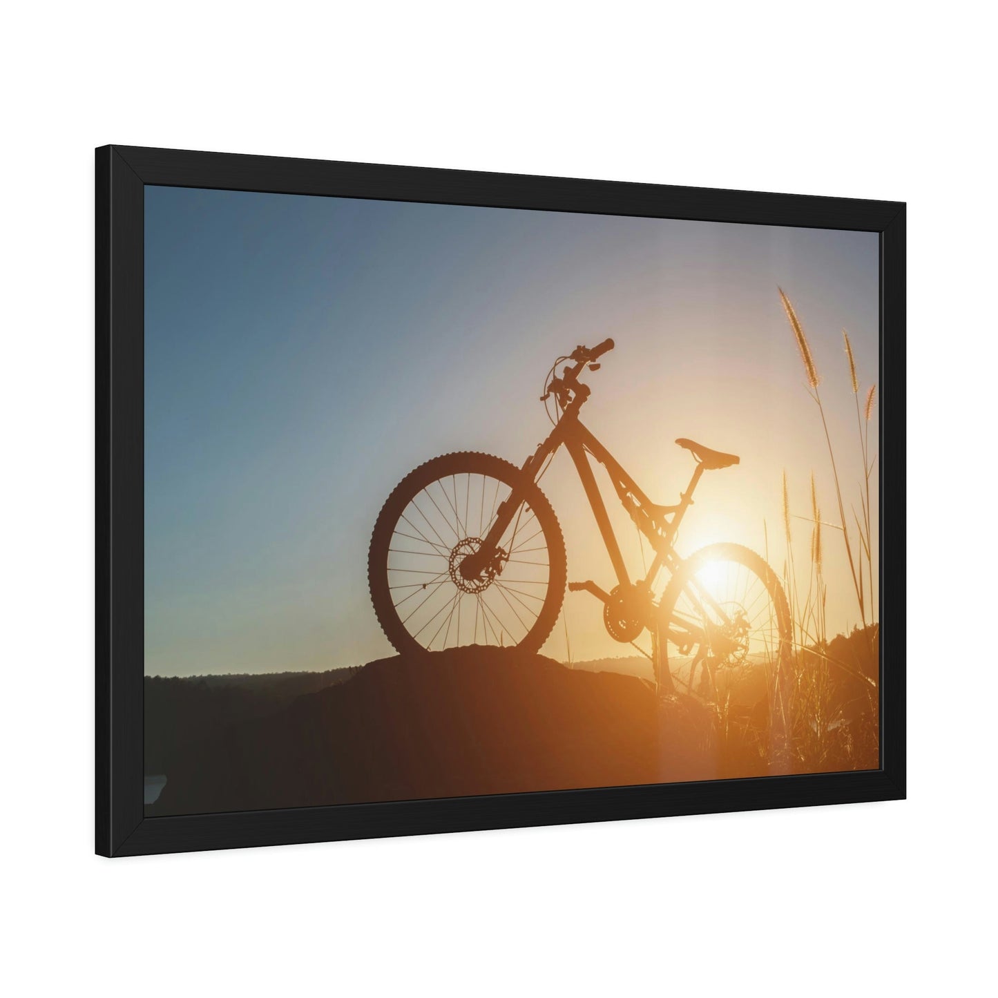 Bicycles at Dawn: Scenic Poster for Your Home Office