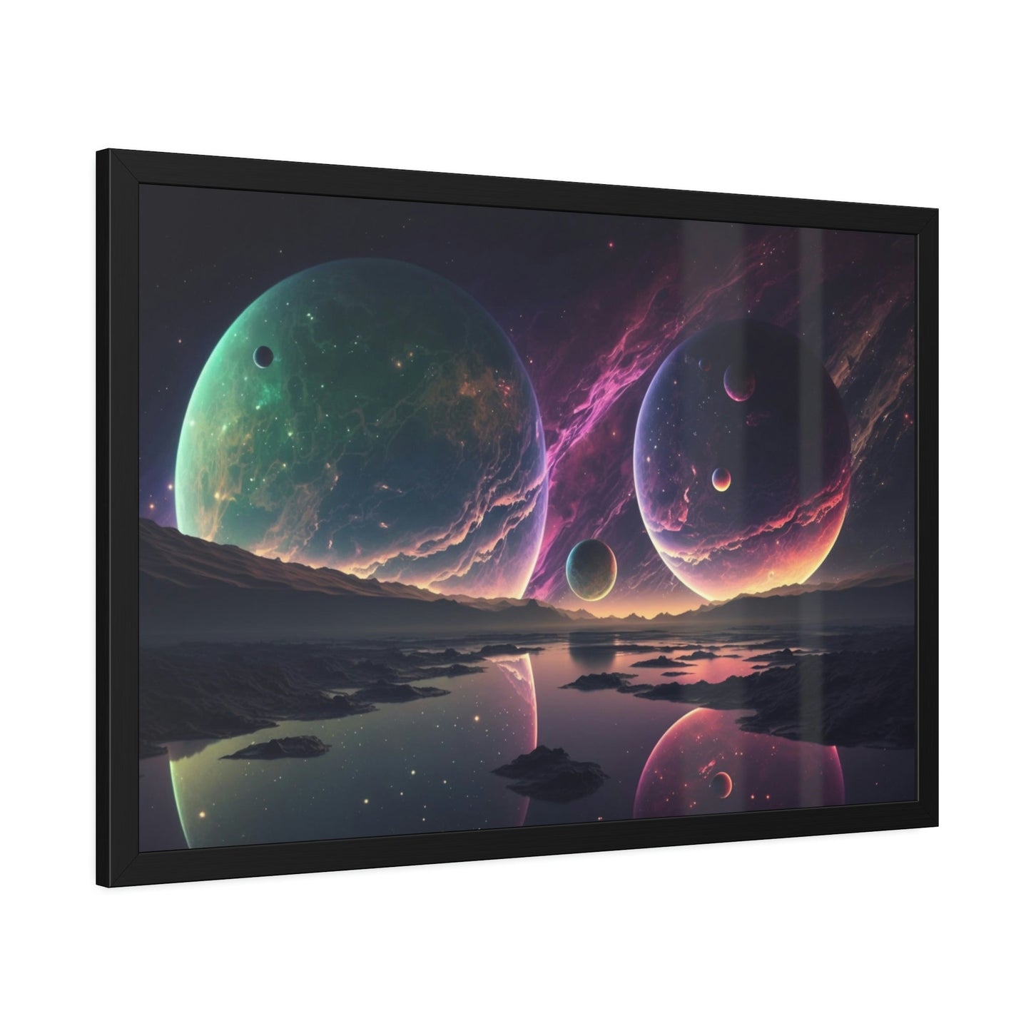 Framed Planetary Wonders: Awe-Inspiring Canvas Art