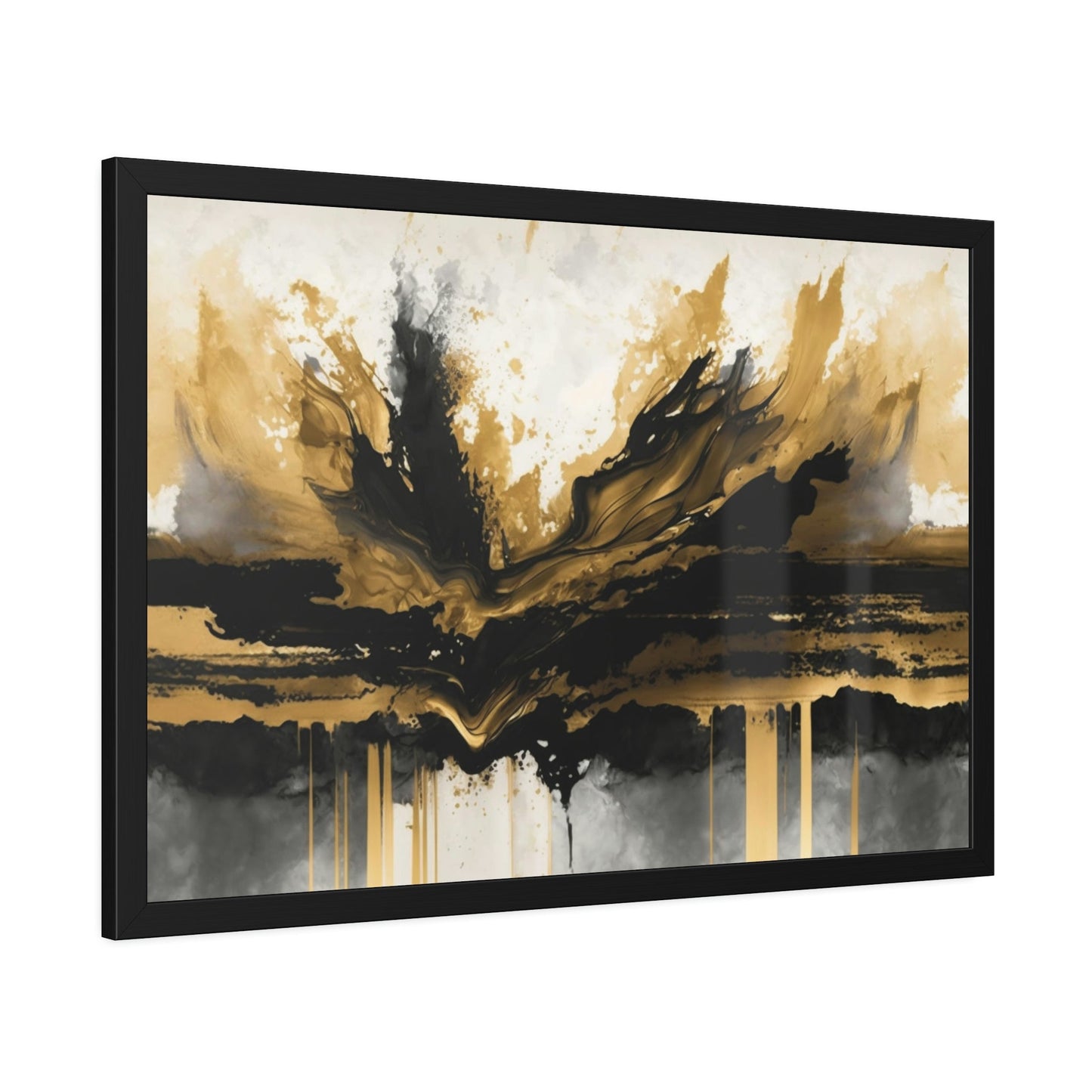 Gold Rush: Wall Art of a Bold and Shimmering Abstract Painting on Canvas