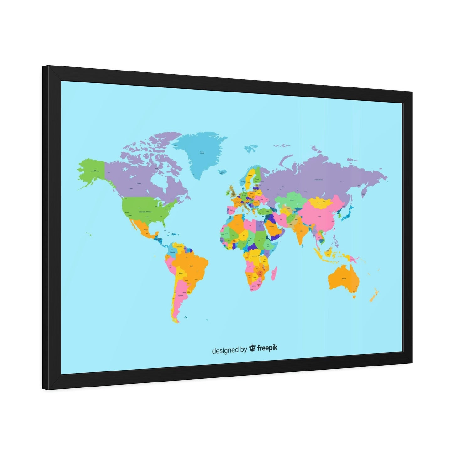 New Perspective on the World: Natural Canvas and Poster Map Art