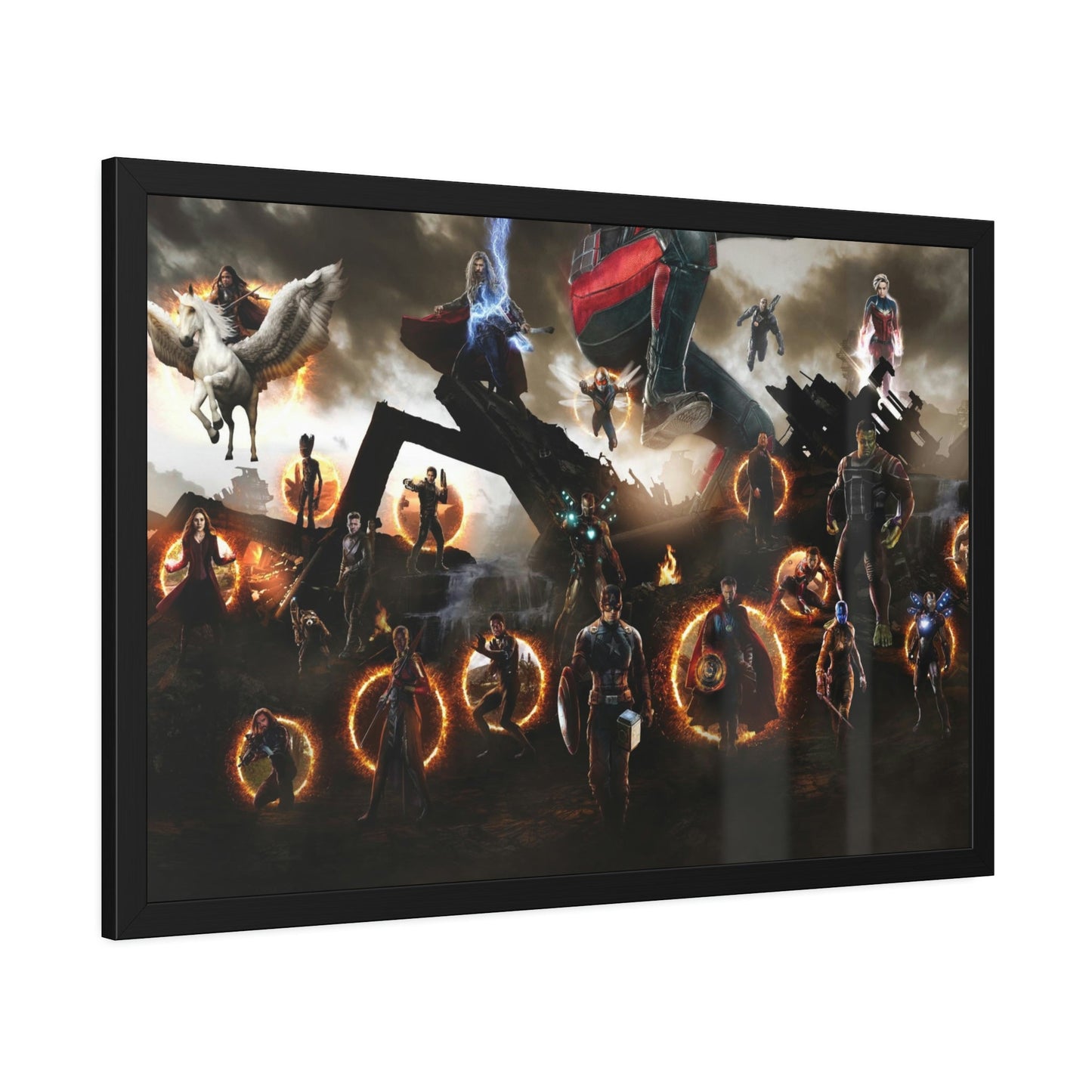 Heroes Assemble: Natural Canvas Wall Art Featuring the Best of Marvel Comics